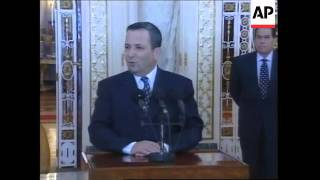 EGYPT: ALEXANDRIA: ISRAEL PM BARAK MEETS PRESIDENT MUBARAK (3)