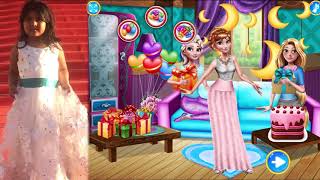 Princess FRozen Elsa Birthday | Disney Princesses Snapchat Dressup challenge Birthday Party
