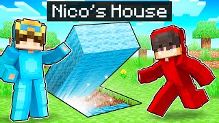 Nico vs Cash SECRET House Battle In Minecraft!