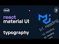 React Material UI / MUI Tutorial - 3 - Typography