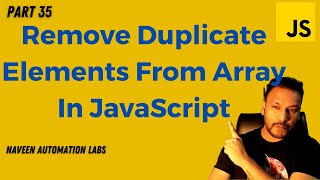 #35 - Remove Duplicate Elements From Array In JavaScript
