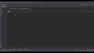 Weight Converter in Python
