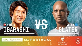 Kanoa Igarashi vs. Kelly Slater - Round of 16, Heat 4 - MEO Rip Curl Pro Portugal 2019