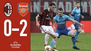Highlights AC Milan 0-2 Arsenal - Europa League Round of 16 First Leg