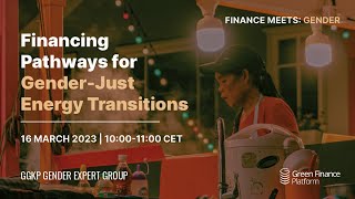 Financing Pathways for Gender-Just Energy Transitions