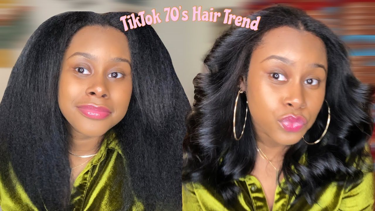 HAIR TUTORIAL | TikTok 70s Hair Trend From Start To Finish🌸 - YouTube