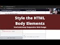 Style the HTML Body Element (Basic CSS) freeCodeCamp tutorial