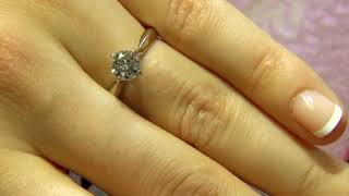 SR1010 0.80 Carat North, South, East, West Set Solitaire Diamond Engagement Ring