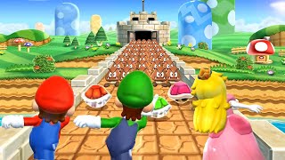 Mario Party 9 MiniGames - Luigi Vs Mario Vs Peach Vs Yoshi (Master Cpu)