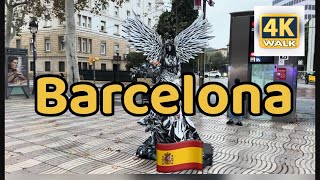 🇪🇸Barcelona,Spain.walking tour 4K