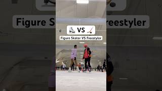 Figure Skater VS Freestyle Iceskater 😳🔥 #iceskating #figureskating #freestyle #s