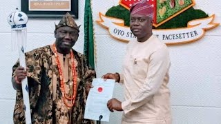 ALAAFIN AKEEM OWOADE RECEIVES STAFF OF OFFICE: GOV MAKINDE VOWS TO DEAL WITH OYOMESI