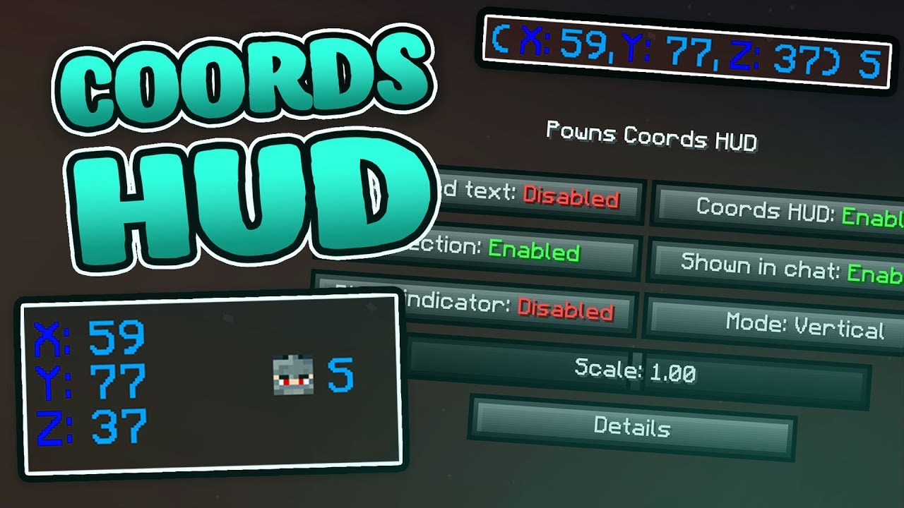Coords Hud Mod Release The Best Customizable Coords Mod Youtube