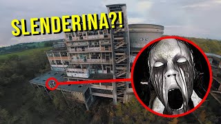 DRONE CATCHES SLENDERINA AT HAUNTED SCHOOL!! (SHE CAME AFTER US!)