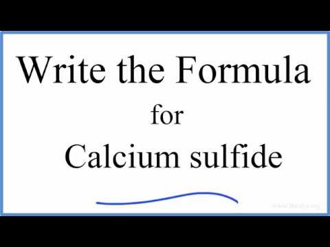 What is the formula for CaS?