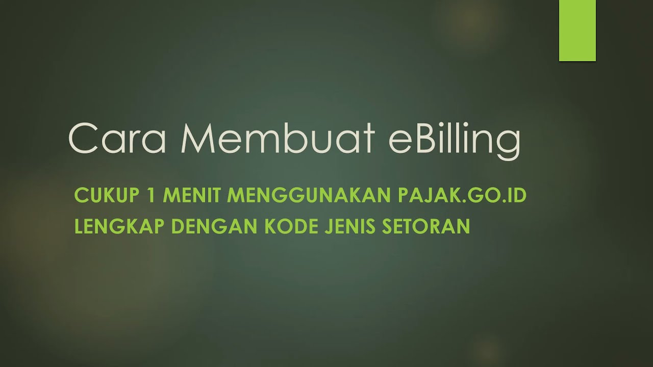Cara Membuat Ebilling Youtube