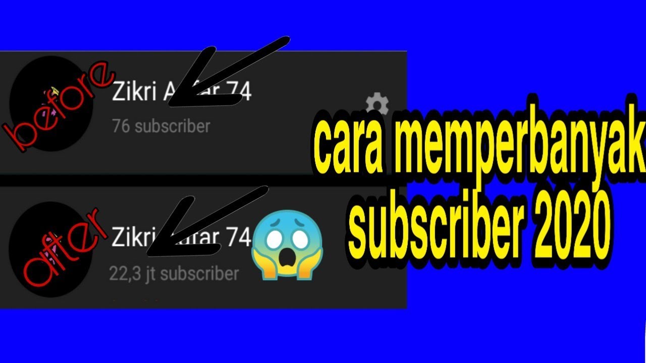 Cara Menambah Subscriber Youtube 2020 - YouTube