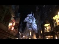 diagon alley gringotts dragon breathes fire day into night fireworks wizarding world harry potter