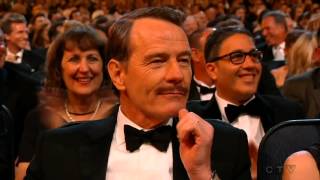 Julia Louis-Dreyfus wins an Emmy (and kisses with Bryan Cranston) 2014