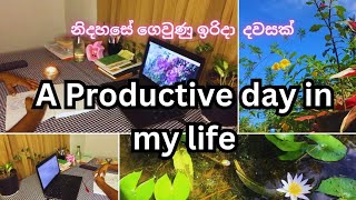 A Productive day in my life💕📚 නිදහසේ ගෙවුණු ඉරිදා දවසක් 🌿🧡 | Study 📕🌸