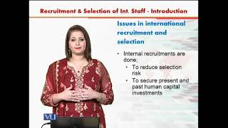 Recruitment & Selection of Int. Staff | International Human Resource Management | HRM630_Topic074
