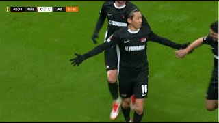 毎熊聖也 ゴール |ガラタサライ vs AZ アルクマール 0-1 ハイライトゴール | UEFA ヨーロッパ リーグ 2024/25