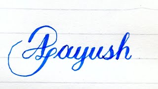 Aayush New Subscriber name in Stylish Calligraphy #shorts