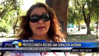 INFORME CTV  - PROTECCIONISTA RECIBIO UNA DONACION ANONIMA