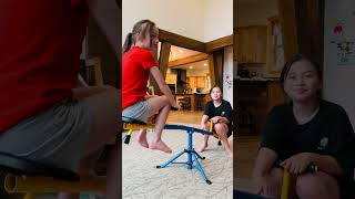 Amazing Cute Girls Masters Indoor Seesaw Like a Pro! #shorts #seesaw #fun #girls #kids