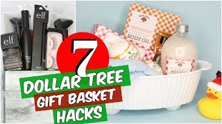 7 DOLLAR TREE CHRISTMAS GIFT BASKET DIY HACKS