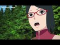 sarada see the nine tails power for the first time