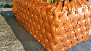 Making a Luxury Chesterfield Sofa | Step-by-Step Leather Upholstery Tutorial