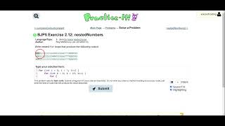 Exercise 2.12 (nestedNumbers) Java Tutorial || Practice-It