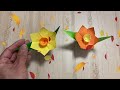 【折り紙】お花　水仙（すいせん）の折り方　［origami］narcissus　お花のおりがみ