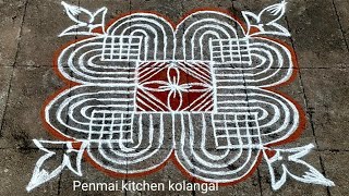 அம்சமான ஐயர் வீடு படி கோலம்||5 puli 5 varisai kolam||#padikolam||kanyakolam||Traditional padi kolam