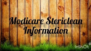 Modicare stericlean information in 2 minutes.