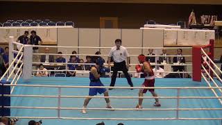 2015年IH ボクシング ミドル級 決勝 梅村錬（江南義塾盛岡 岩手）vs 正木建伸（広陵 広島）