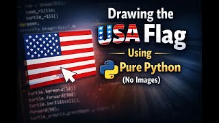 Draw the USA flag Using Pure Python ( No Image )