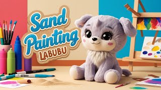 Sand painting Labubu || Coloring for Kids and Toddlers #coloring #labubu