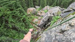 Climbing 110 foot cliff (POV)