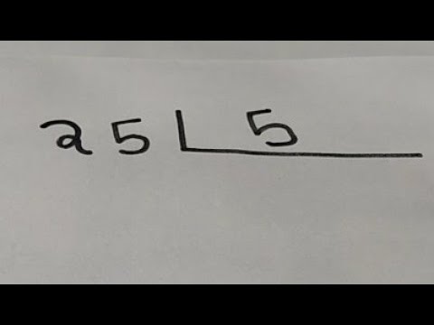 Como Dividir 25 Por 5 Youtube