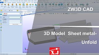 ZW3D คู่มือ สอนการใช้งาน CAD - Bend - Unfold