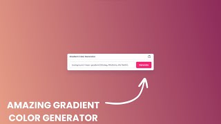 Amazing Gradient Color Generator | HTML CSS JAVASCRIPT