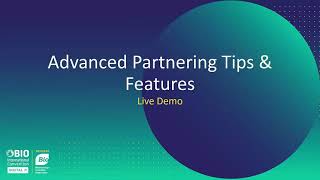 2021 BIO Digital: Partnering Power Tools Webinar