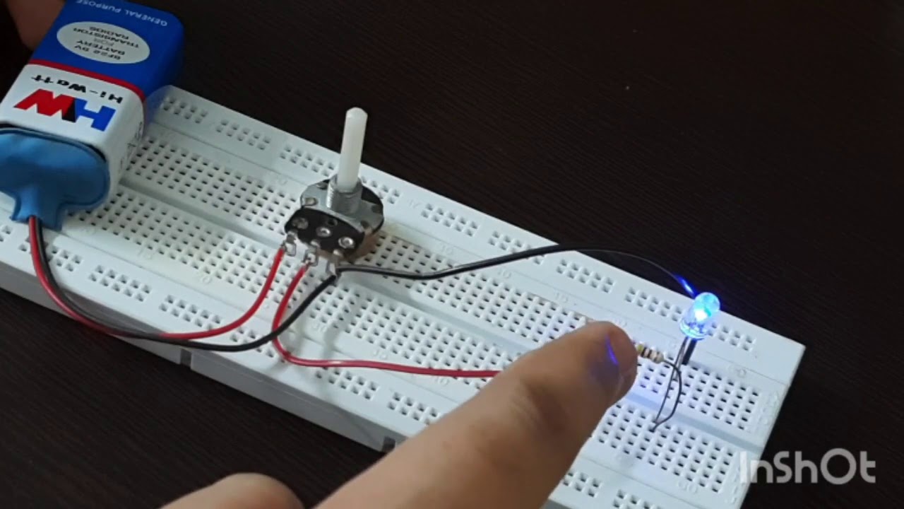 OPERATING "LED" WITH THE HELP OF POTENTIOMETER|| BREADBOARD CIRCUITS💡 ...