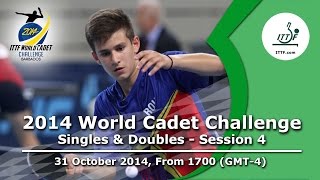 2014 ITTF World Cadet Challenge – Singles and Doubles – Session 4