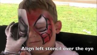 Airbrush Face painting with Stencileyes