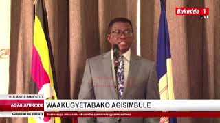 EMISINDE GY'AMAZAALIBWA AG'E 68, SSAABASAJJA ACAMUDDE OBUGANDA, WAAKUGYETABAKO AGISIMBULE