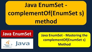 Java EnumSet - complementOf(EnumSet s) method | EnumSet in Java