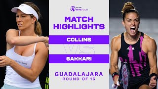Danielle Collins vs. Maria Sakkari | 2022 Guadalajara Round of 16 | WTA Match Highlights